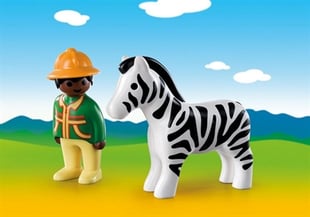 Playmobil 1.2.3 Dreng Med Zebra 9257