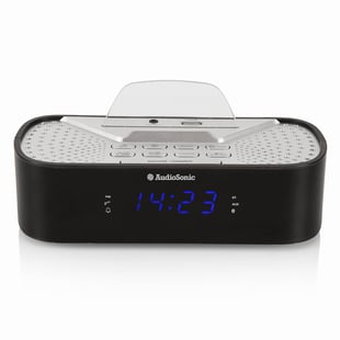Audiosonic Cl-1463 Radioapparater Klockradio Digital Svart, Silver