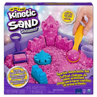 Kinetic Sand - Sandslott med glitter - Rosa