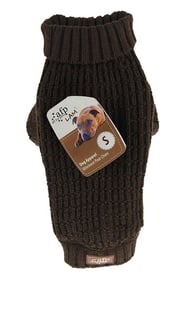 All For Paws - Strikket Hunde Sweater Fishermans Brun XXL 46cm