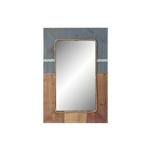 Espejo de pared DKD Home Decor Azul Blanco Abeto (60 x 3.5 x 89.5 cm)