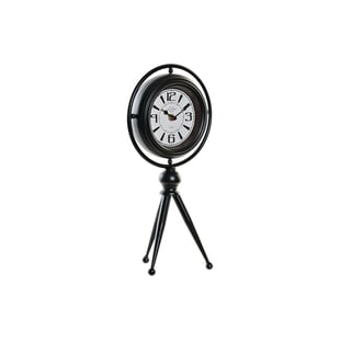 Reloj de Mesa DKD Home Decor Negro Cristal Hierro (19.5 x 14 x 40 cm)