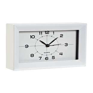 Reloj de Mesa DKD Home Decor Negro Blanco PVC (20 x 5.5 x 11 cm) (2 pcs)