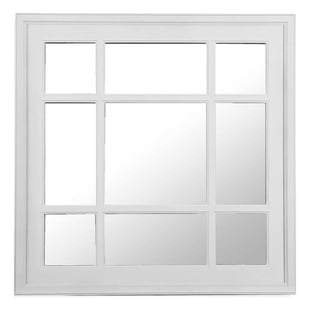 Espejo de pared Blanco Plástico Espejo (1 x 60,5 x 60,5 cm)