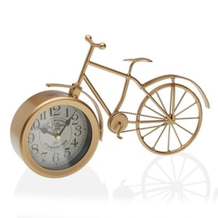 Reloj de Mesa Bicicle Dorada Metal (6 x 20 x 33 cm)