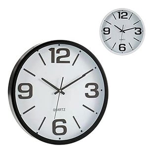 Reloj Blanco y negro Cristal Plástico (40 x 5 x 40 cm)