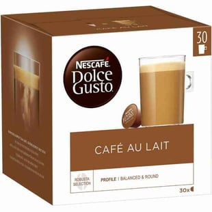 Cápsulas de Café Nescafé Dolce Gusto Cafe Au Lait (30 uds)