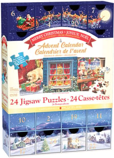 EuroGraphics Puzzle - Pussel adventskalender - klassisk jul