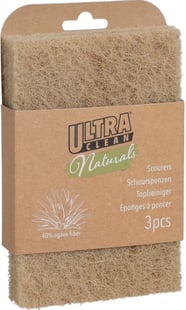Ultra Clean Naturals skursvamp 3 st.
