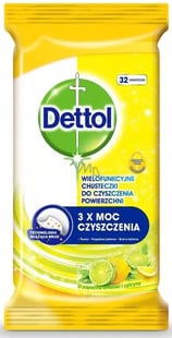 Dettol Power & fresh Multi Purpose Wipes Lemon & Lime 32 stk 