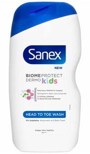 Sanex Dermo Protect Kids Body Wash & Bath Foam 450 ml 