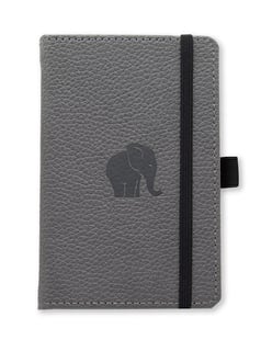 Dingbats* Wildlife A6 Pocket Grey Elephant Notebook - Graph