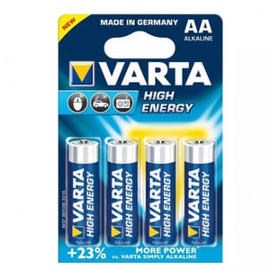 Alkalisk batteri Varta LR6 AA 1,5 V 2930 mAh High Energy (4 pcs) Blå