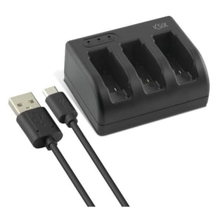 Cargador de Baterías para GoPro KSIX Hero 5 USB-C Negro