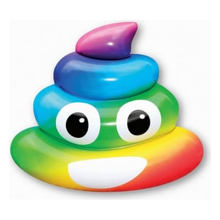 Colchoneta Hinchable Rainbow Poo (107 x 121 x 26 cm)