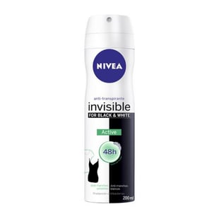 Desodorante en Spray Black & White Invisible Active Nivea (200 ml)