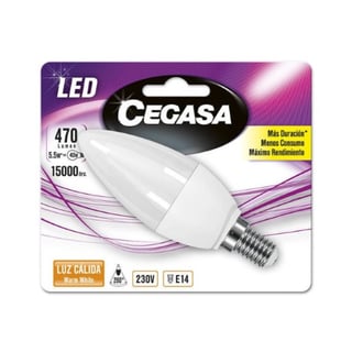 Bombilla LED Vela Cegasa E14 5,5 W A+