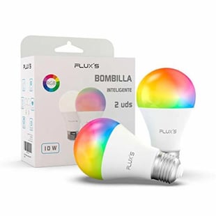 Bombilla Inteligente Flux's LED Wi-fi E27 10W Multicolor (2 pcs)