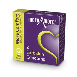 MoreAmore Kondomer Soft Skin 3 st.