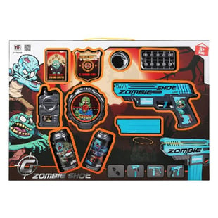 Playset Zombie Shot Pistola de Dardos Azul (50 x 35 cm)