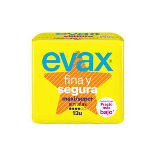 Compresas Maxi sin Alas Evax (13 uds)