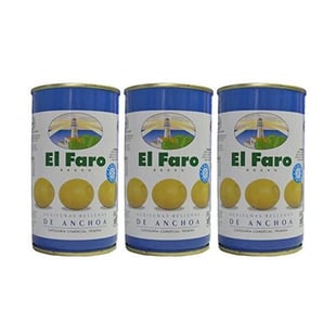 Aceitunas El Faro Rellenas de Anchoa (3 x 50 g)