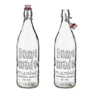 Botella Homemade Metal Transparente Plástico Vidrio (1000 ml)