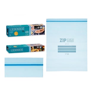 Bolsa para congelador Azul Zip (7 L) (10 uds)